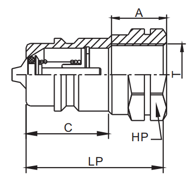 Cb-spl-10f-iso-7241-a Hydraulic Quick Coupling For Quick And Secure Connections