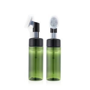 Quality Foaming Plastic Liquid Soap Dispenser Pump Bottle With Brush Top 4oz for sale