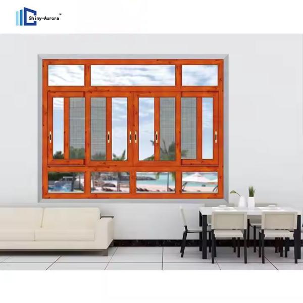 Impact Glazing Double Layer Tempered Glass Window OEM Custom Made Aluminium Windows
