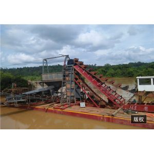 Bucket Chain 4M Gold Diamond Dredger Gravity Separation Sand Gold Mining Dredge