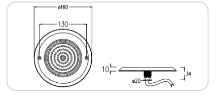 Surface Mounted 10MM LED Slim Swimming Pool Light