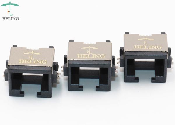 SMT Offset / Overhangs PCB RJ45 Jack , Modular Network RJ45 PCB Connector