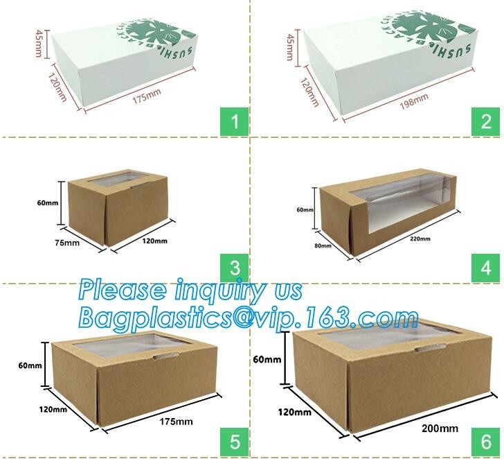 Kraft Triple Sandwich Wedge Box with Window Recyclable Paper Lunch Container Boxes,Promotional Triangle Sandwich Paper B