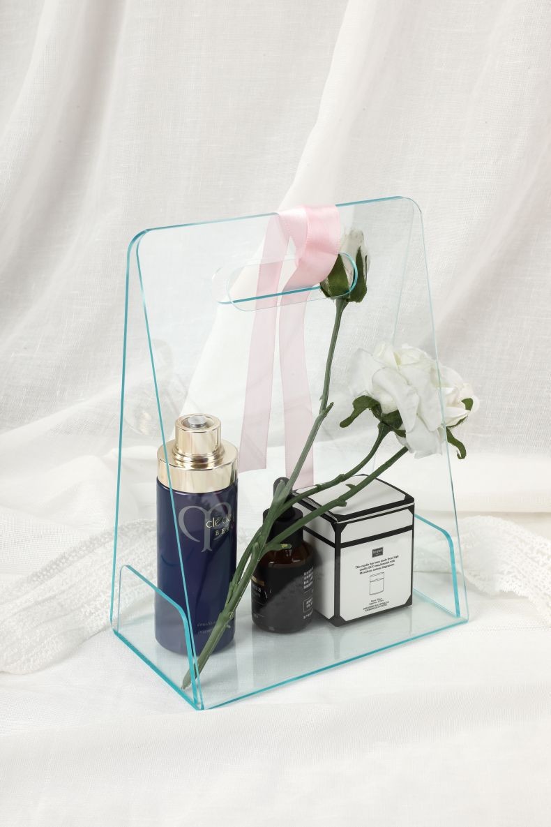 15 X 20cm Acrylic Lucite Flower Box , Clear Acrylic Flower Stands 8mm Thick