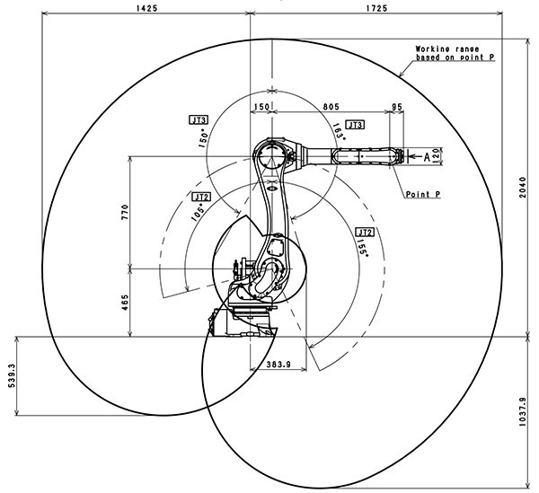 RA020N 6 Axis Kawasaki Robot Automatic Handling Robot Arm