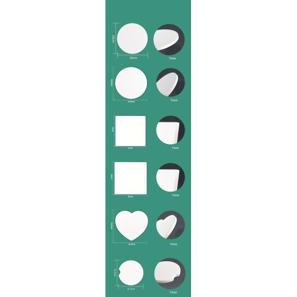 Printable Heart Shape Sublimation Ceramic Coaster Blanks Personalized Ceramic Coasters