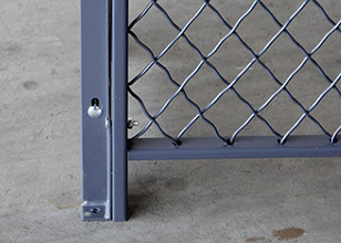 Access Control 3 Sides Wire Mesh Security Cage , Warehouse Security Cage 20* 10 *10