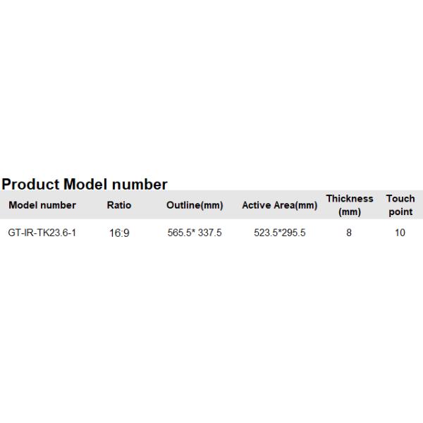 23.6 Inch Multi Touch Screen Overlay Panel For PC , Ir Touch Screen Frame