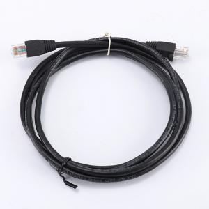 China Round Flat Rj45 Cat5e Patch Cord Ethernet Network Black Cable 5M on sale