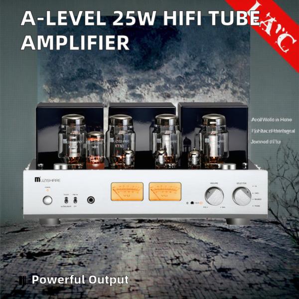 A-Level 25W+25W Home HIFI Tube Audio Amplifier High Power Output Integrated Headphone Receivers Speakers Class Amplifier