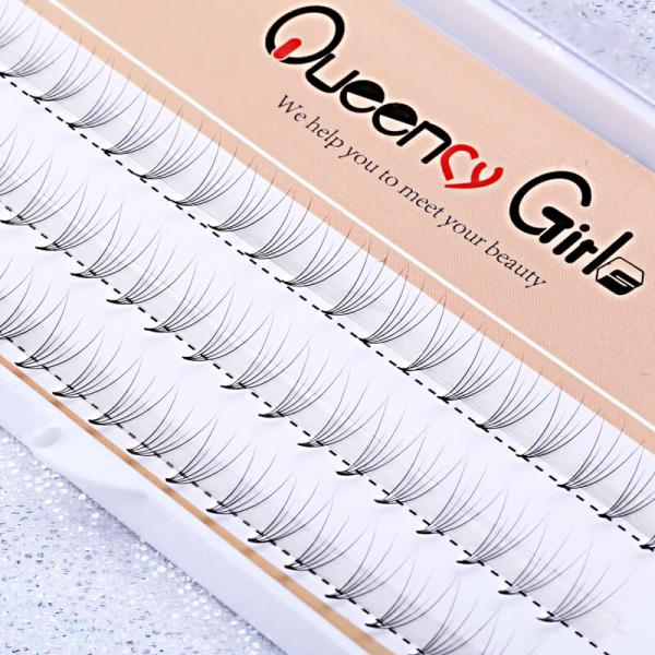 0.07mm Thickness Individual Cluster Lashes , Faux Mink D Curl Lash Extensions