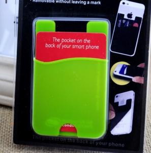 Quality custom silicone smart card wallet 3m sticky cell phone card holder for sale