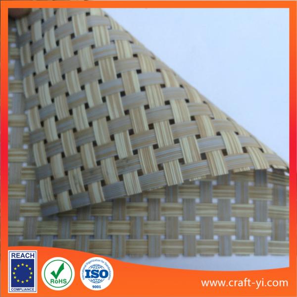Rattan Color 8x8 Textilene Mesh Weave Fabric In Pvc Coated Mesh Outdoor Fabric