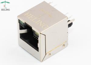 China 8P8C RJ45 Shielded Connector Vertical Type With LED Indicator Pipe on sale