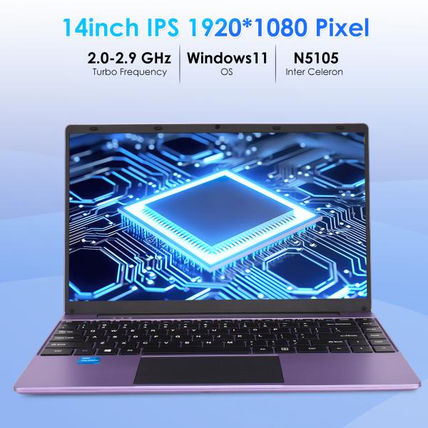 14" Windows 11 Laptop Computer Intel N5105 8GB RAM 512 SSD For Students