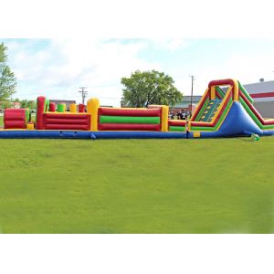 Quality Long Outdoor Assault Course / Inflatable Obstacle Course With Waterproof Material for sale