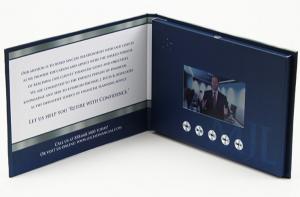 Quality 7 hardback video brochure lcd presentation folder video greeting card for sale