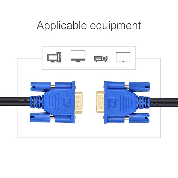 SVGA 15 Pin 1.4V Computer Extension Cables Support 1080P Braid Shield