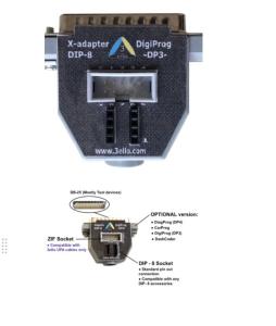 X-ADAPTER DB25  to DIP-8 for pogo pin TSSOP /MSOP /SOIC  connect DIGI PROG -DP3 programmer device