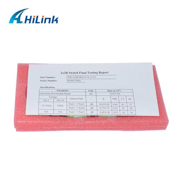 FSW 2x2B SM Mechanical Optical Switch 1310nm 1550nm 900um 0.5M Latching / Non - Latching