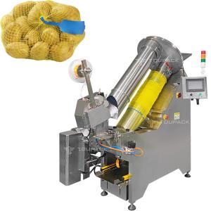 Quality 5kg Mesh Bag Packaging Machine Automatic Fresh Fruit Net Bag Wrapping Clipping Labeling Machine for sale