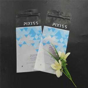 China Custom printed packaging of plastic bags black with zipper for clothing make up tool etc on sale