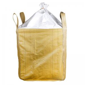 China Four Hanging Lugs Skirt Cover Fibc Bulk Bags Flat Bottom 100% Pp on sale