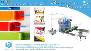 China Oil paint thick liquid pouch packaging machine with automatic filter and replenish function BSTV-450P on sale