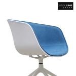 White Rotate Finished Bar Chair With Customizable Colors And Rotate Function