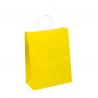 Yellow Garment Paper Bags , Sustainable Kraft Shopping Bags With Handle for sale