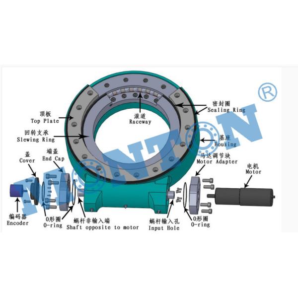 Vertically Mounted Worm Gear Slew Drive Sun Tracker For Construction Machinery