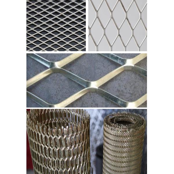 PVC Painted Galvanized Expanded Metal Mesh / Perforated Stretched Steel Mesh