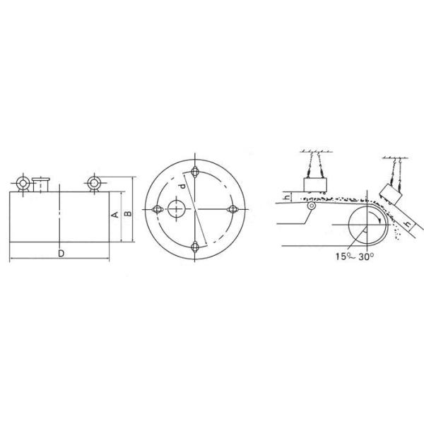 380V 15t/H Round Electromagnet Iron Remover Corrosion Resistant