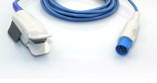 Flexible Hellige SPO2 Finger Sensor Round 10 Pin Medical Surgical Accessories