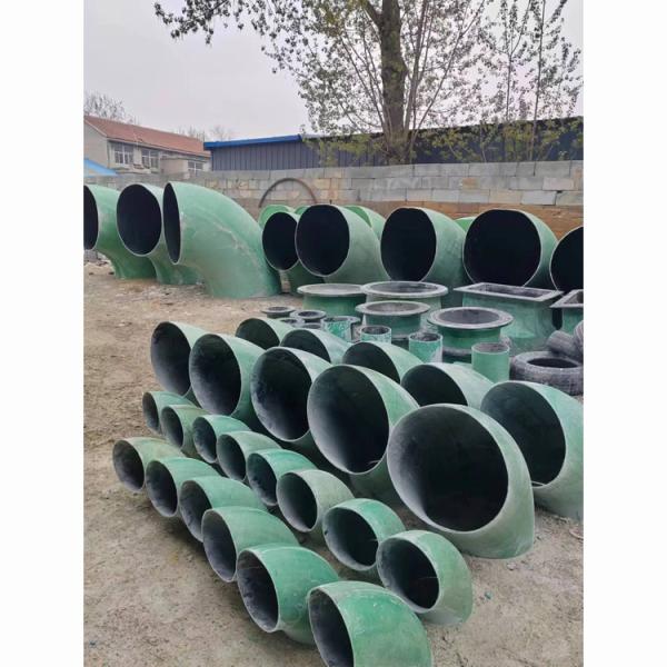 Large FRP Elbow 45 Deg To 135 Deg GFRP Pipe Fittings Anti Corrossion Heat For Industry Chemical Pollution