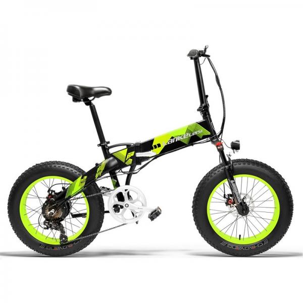 Buy 20 Inch Electric Fat Bike , Electric Powered Bicycles Adjustable Handlebar at wholesale prices