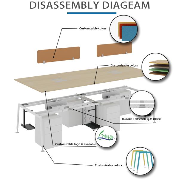 Office Workstation Of Open Space Enhance Your Office with Multiple Shelf Options and Furniture