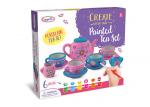 9 Pcs Ceramic Tea Set Arts And Crafts Toys For Kids Age 3 6 Colors Paint
