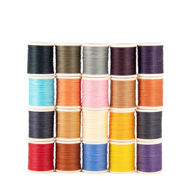 30g One Roll Round Wax Thread DIY Handmade 0.65MM Leather Sewing Polyester Thread