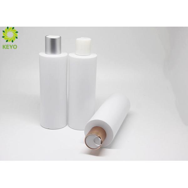 Custom Color Disc Cap White HDPE Bottle Plastic Flat Shoulder Bottle For Shampoo