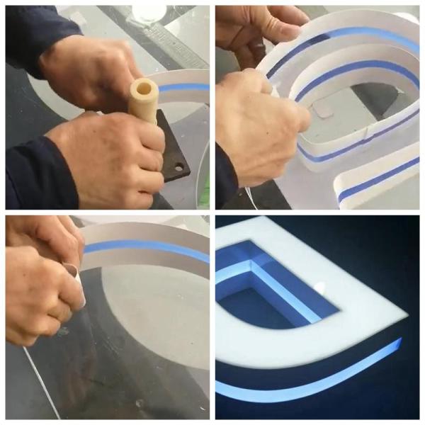 8cm 3D Bottom Side Pass Light Strips Polymer Material Easy Operation Safe To Use