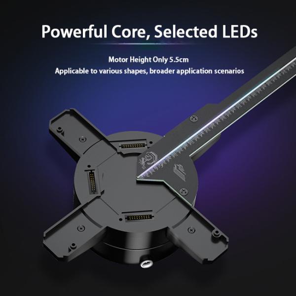Compact 3d Advertising Led Fan Holographic Projector For Advertising And Airports Engaging Visuals