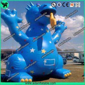 Quality 3m High Cute Blue Inflatable Dragon Cartoon For Giant Event , Event Inflatable Model for sale