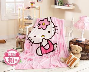 China Cute Animal Print Flannel Baby Blanket Screen Printing 100% Polyester Microfiber on sale