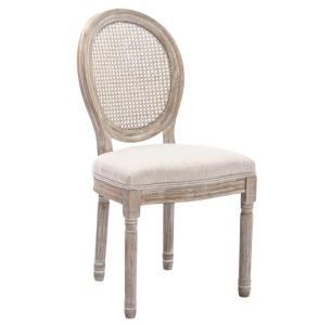 Quality Hotel Furniture Classic Style Rattan Back Banquet Modern Nordic Chair 50pcs Upholstered Solid Wood Wedding Chair for Events for sale