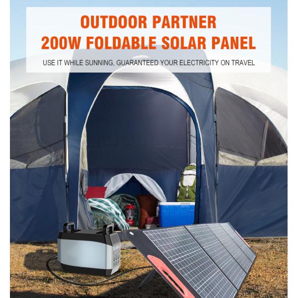 Foldable Monocrystalline 18V Solar Panel 200W high efficiency 23% for camping