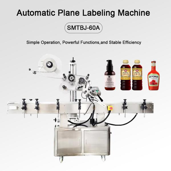 High Efficiency Semi-automatic Flat Labeller for Pouch and Carton with Hot Foil Stamping, Manual Bag Labeling Machine