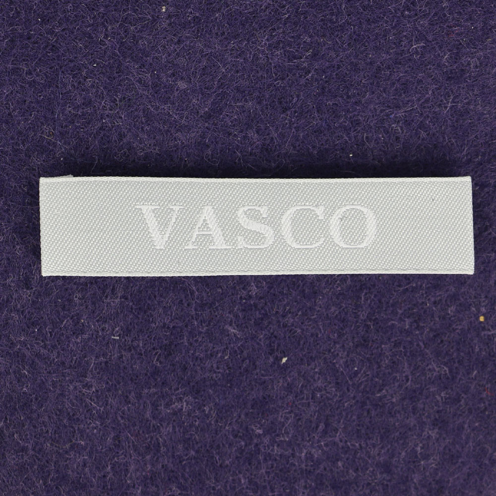 End Fold Woven Sew On Clothing Labels For Garment Heat Cut Neck Tag