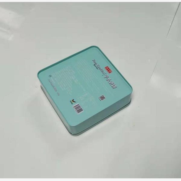 Embossed Square Tin Box with Lid Lower Price Tin Cans Wholesale Metal Containers for Cookies