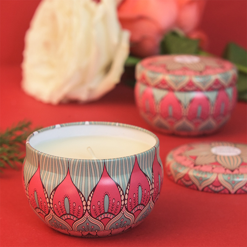 Tin Scented Soy Tea Light Candles Aromatherapy Type 15hours Burning